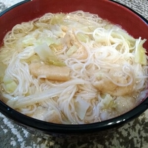 キャベツのみぞれにゅうめん